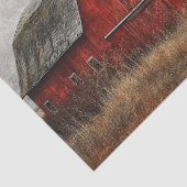 アメリカ絵を描国旗を持つ赤い納屋の印象的なもの 薄葉紙 (詳細)