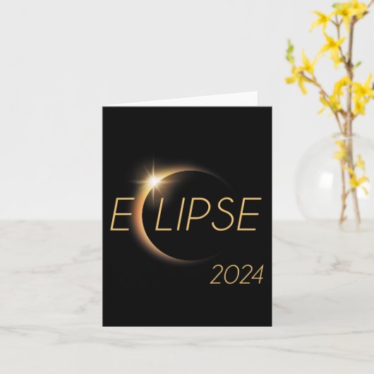 アメリカ総和04 08 24皆既食太陽の2024 カード (黄色い花)