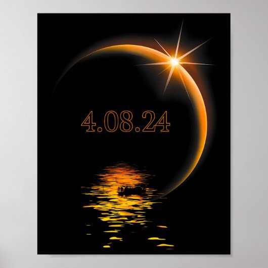 アメリカ総和04 08 24皆既食太陽の2024 ポスター (正面)