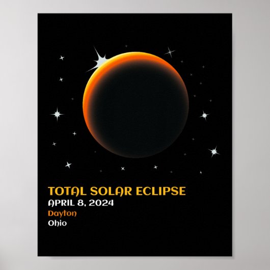アメリカ総和04 08 24皆既食太陽の2024 ポスター (正面)