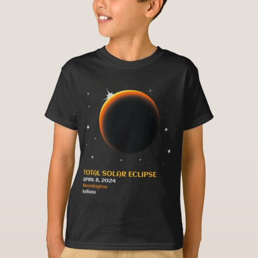 アメリカ総和04 08 24皆既食太陽の2024 Tシャツ (正面)