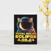 アメリカ総4.08.24皆既食太陽の猫2 カード (黄色い花)