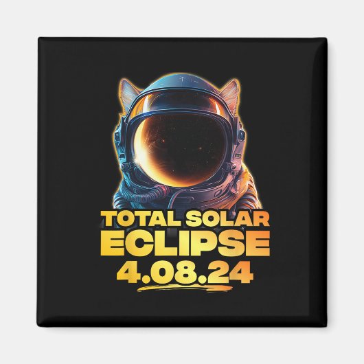 アメリカ総4.08.24皆既食太陽の猫2 マグネット (正面)