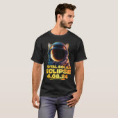 アメリカ総4.08.24皆既食太陽の猫2 Tシャツ (正面フル)