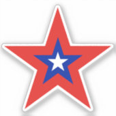 アメリカ縁どの大きなキスカット シール (正面)