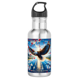 アメリカ美しいアメリカのイーグル国旗の水瓶 ウォーターボトル