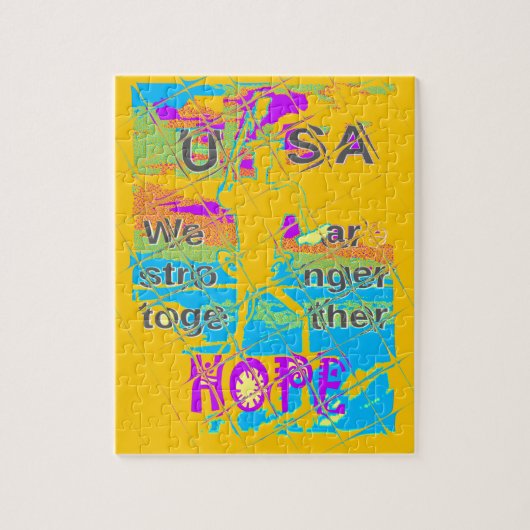 アメリカ美しいアメージング文字デザイン ジグソーパズル (縦)