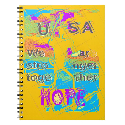 アメリカ美しいアメージング文字デザイン ノートブック (正面)