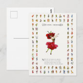 アメリカ美しいバラお洒落フラワーズブックアート ポストカード (正面/裏面)