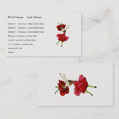 アメリカ美しいバラお洒落フラワーズブックアート 名刺 (正面/裏面)