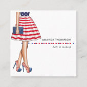 アメリカ美しいファッション名刺 スクエア名刺 (正面)