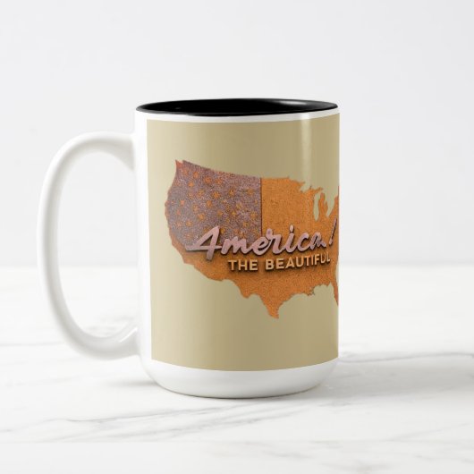 アメリカ美しいマグカップ ツートーンマグカップ (左)