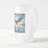 アメリカ美しい愛国的なワシ霜を降ろしたマグカップ フロストグラスビールジョッキ (正面右)