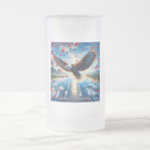 アメリカ美しい愛国的なワシ霜を降ろしたマグカップ フロストグラスビールジョッキ (中央)