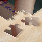 アメリカ美しい愛国的ブロンドピンアップガール ジグソーパズル (側面)