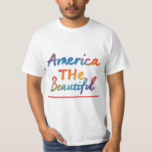 『アメリカ美しい – 貢カラフル物』 Tシャツ