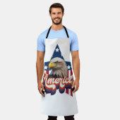 アメリカ美 エプロン (着用した状態)