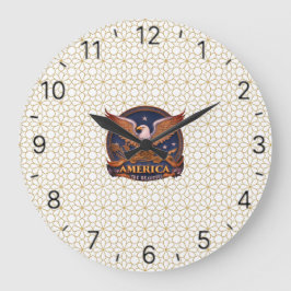 アメリカ美 ラージ壁時計