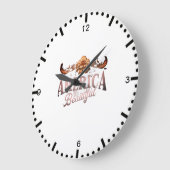 アメリカ美 ラージ壁時計 (傾斜)