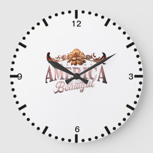 アメリカ美 ラージ壁時計 (正面)