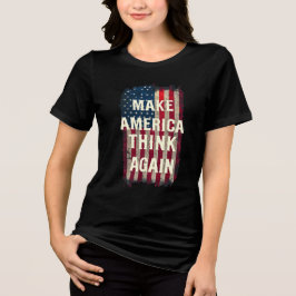 アメリカ考えを再び垂直はっきりしたUSAグランジにする トライブレンドTシャツ