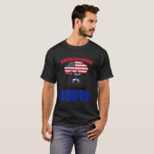 アメリカ育ちハイチ系 アメリカ ハイチ フラッグ Tシャツ (正面フル)