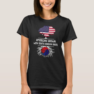 アメリカ育ち韓国のルーツ韓国Fla Tシャツ