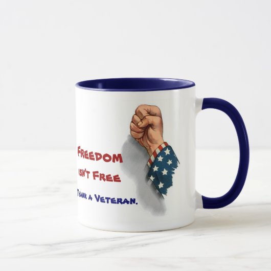 アメリカ自由と退役軍人愛国的なマグカップ マグカップ (右)