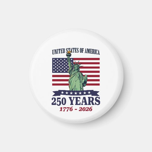 アメリカ自由の女神250周年1776-2026 マグネット (正面)