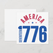 アメリカ自由の年1776 招待状 (正面/裏面)