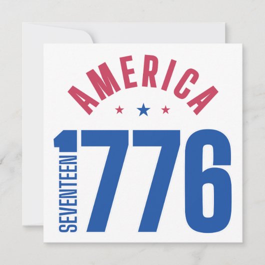 アメリカ自由の年1776 招待状 (正面)