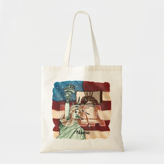 アメリカ自由の旗 トートバッグ (正面)