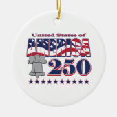 アメリカ自由の鐘250 セラミックオーナメント (正面)