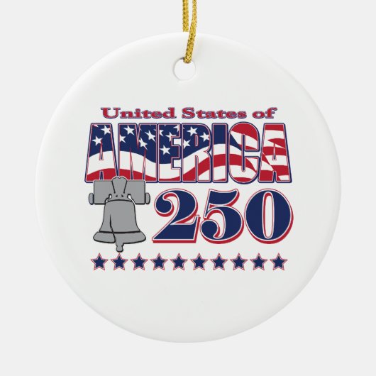 アメリカ自由の鐘250 セラミックオーナメント (正面)