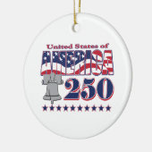 アメリカ自由の鐘250 セラミックオーナメント (左)
