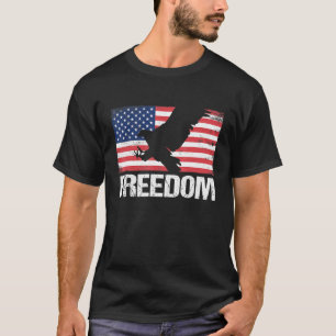アメリカ自由ハゲワシ米国国旗 Tシャツ