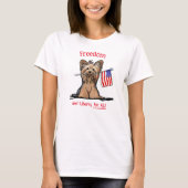 アメリカ自由ヨークシャテリア Tシャツ (正面)