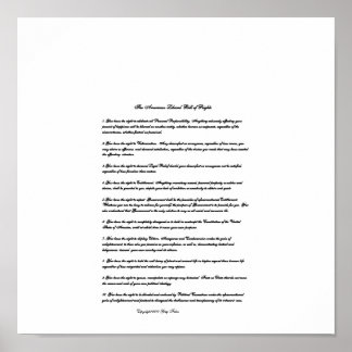 アメリカ自由主義の権利法 ポスター