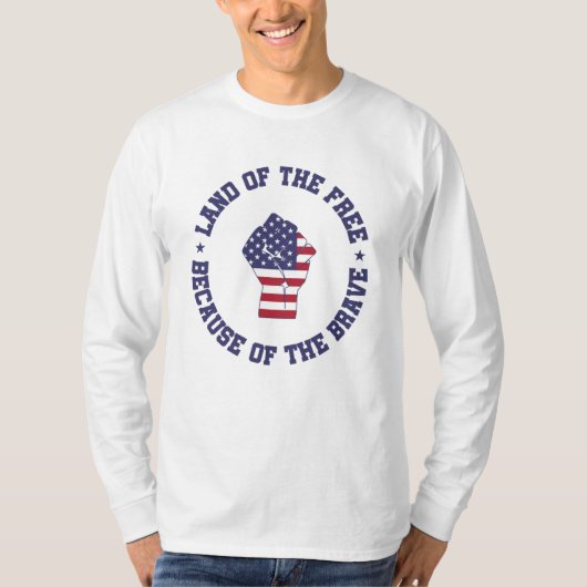 アメリカ自由国旗の国 Tシャツ (正面)