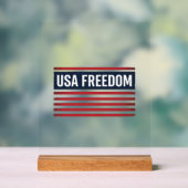 アメリカ自由愛国風フラグスタイルベクターデザイン_1 アクリルサイン (ニュートラル)