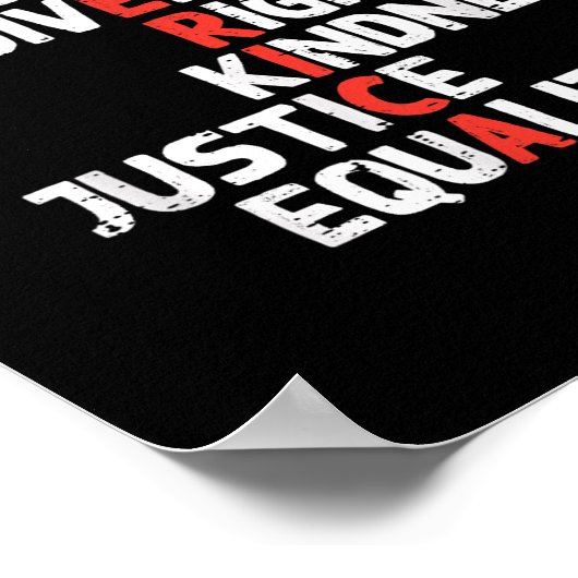 アメリカ自由権が男性に抵抗する勇気に抗議 ポスター (角)