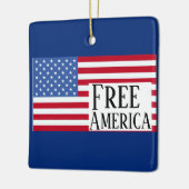 アメリカ自由 セラミック オーナメント (左)