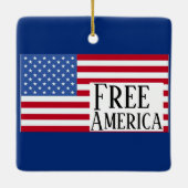 アメリカ自由 セラミック オーナメント (裏面)
