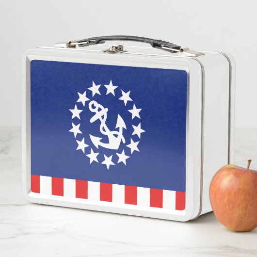 アメリカ航海のヨット国旗の星 メタルランチボックス (インサイチュ)