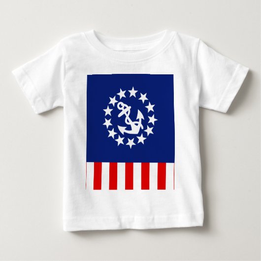 アメリカ航海のンヨット旗記号 ベビーTシャツ (正面)