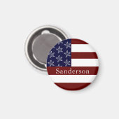 アメリカ航海の国旗の赤白青ヒトデ沼 マグネット (正面/裏面)