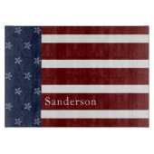 アメリカ航海の国旗の赤白青ヒトデ カッティングボード (正面)