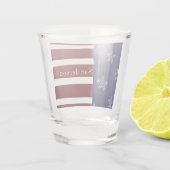 アメリカ航海の国旗の赤白青ヒトデ： ショットグラス (裏面)