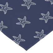 アメリカ航海の国旗の赤白青ヒトデ ショートテーブルランナー (コーナー)