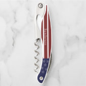 アメリカ航海の国旗の赤白青ヒトデ ソムリエナイフ